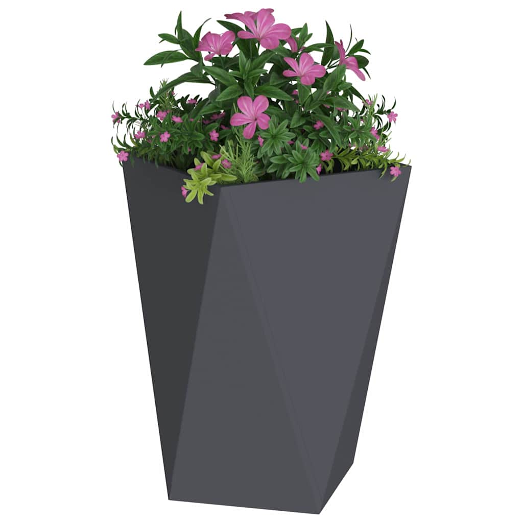 vidaXL Pflanzkübel 2 pcs Anthrazit 50 x 50 x 75 cm Stahl