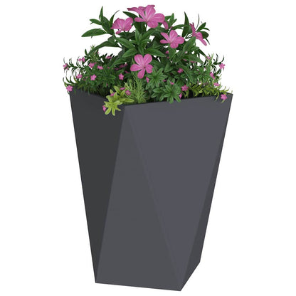 vidaXL Pflanzkübel 2 pcs Anthrazit 50 x 50 x 75 cm Stahl