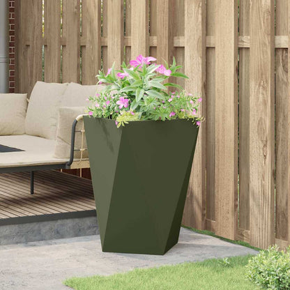 vidaXL Pflanzkübel Olive Grün 50 x 50 x 75 cm Stahl