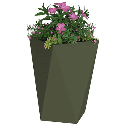 vidaXL Pflanzkübel Olive Grün 50 x 50 x 75 cm Stahl