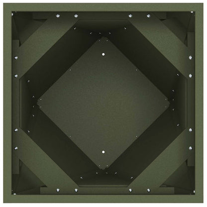 vidaXL Pflanzkübel Olive Grün 50 x 50 x 75 cm Stahl