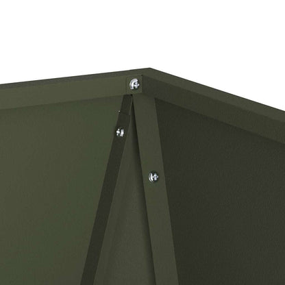 vidaXL Jardinières 2 pcs Vert olive 50 x 50 x 75 cm Acier