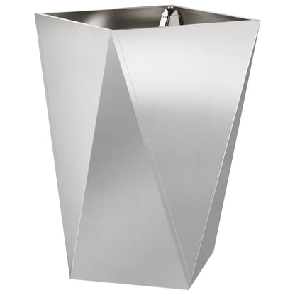 vidaXL Jardinière argentée 50 x 50 x 75 cm acier inoxydable
