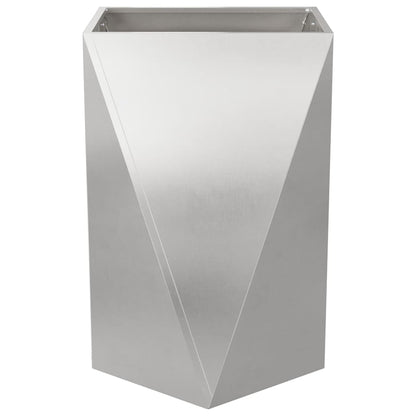 vidaXL Jardinières 2 pcs Argent 50 x 50 x 75 cm Acier inoxydable