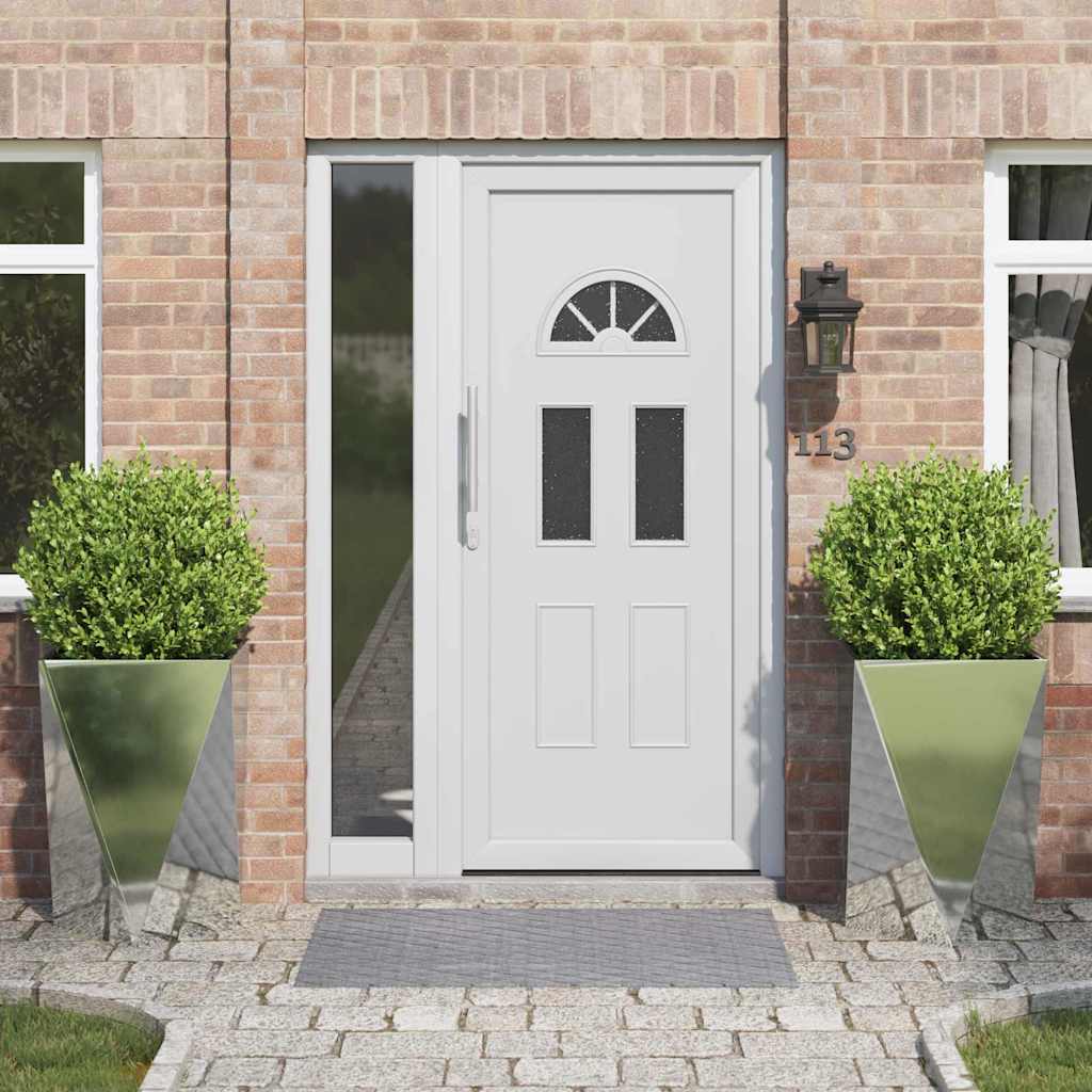 Pflanzkübel 2 pcs Silber 50 x 50 x 75 cm Verzinkter Stahl