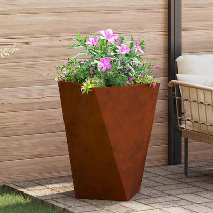 vidaXL Pflanzkübel Rostig 50 x 50 x 75 cm Wetterfeststahl