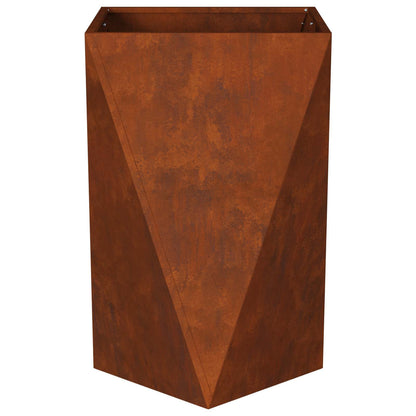 vidaXL Pflanzkübel Rostig 50 x 50 x 75 cm Wetterfeststahl