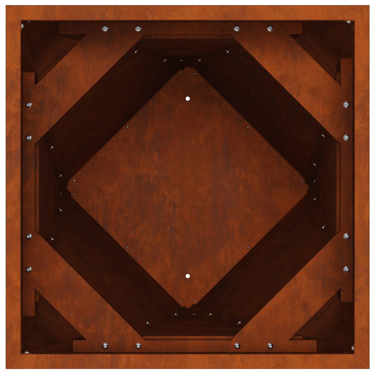 vidaXL Pflanzkübel Rostig 50 x 50 x 75 cm Wetterfeststahl