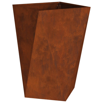 vidaXL Pflanzkübel 2 pcs Rostig 50 x 50 x 75 cm Wetterfeststahl