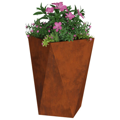 vidaXL Pflanzkübel 2 pcs Rostig 50 x 50 x 75 cm Wetterfeststahl