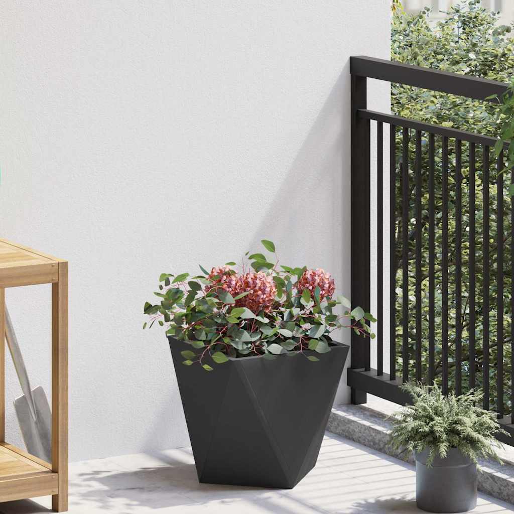 vidaXL Pflanzkübel Schwarz 30 x 30 x 30 cm Stahl