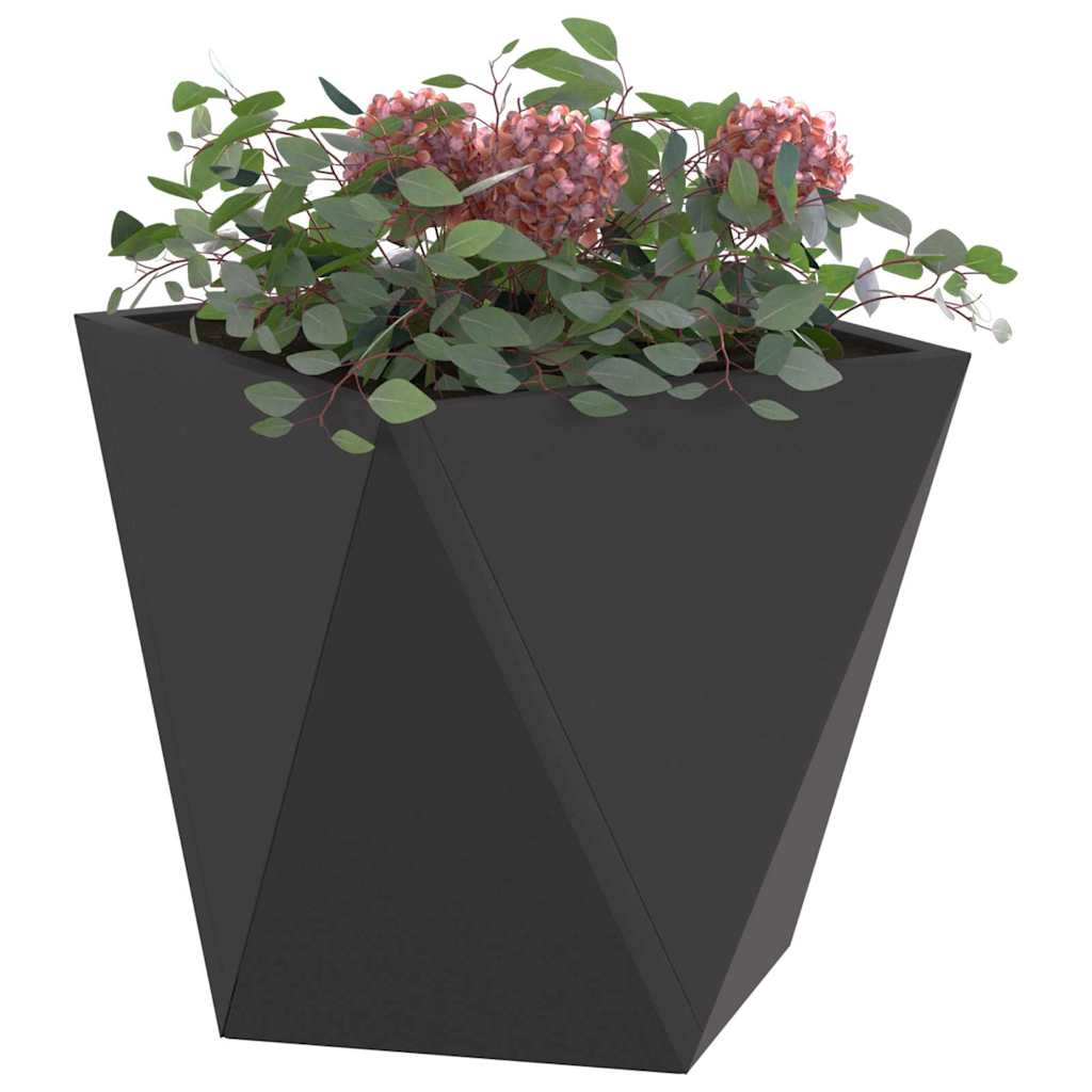 vidaXL Pflanzkübel Schwarz 30 x 30 x 30 cm Stahl