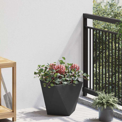 vidaXL Pflanzkübel 2 pcs Schwarz 30 x 30 x 30 cm Stahl