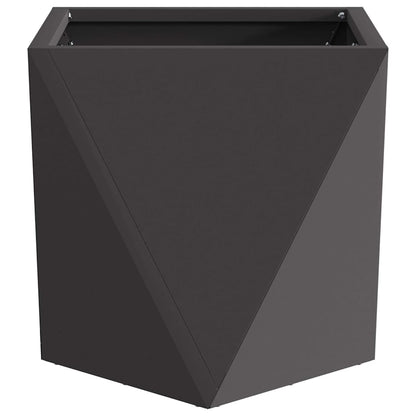 vidaXL Pflanzkübel 2 pcs Schwarz 30 x 30 x 30 cm Stahl