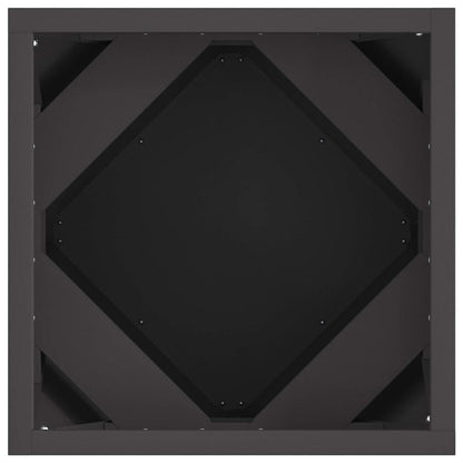vidaXL Pflanzkübel 2 pcs Schwarz 30 x 30 x 30 cm Stahl