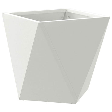 vidaXL Pflanzkübel Weiß 30 x 30 x 30 cm Stahl