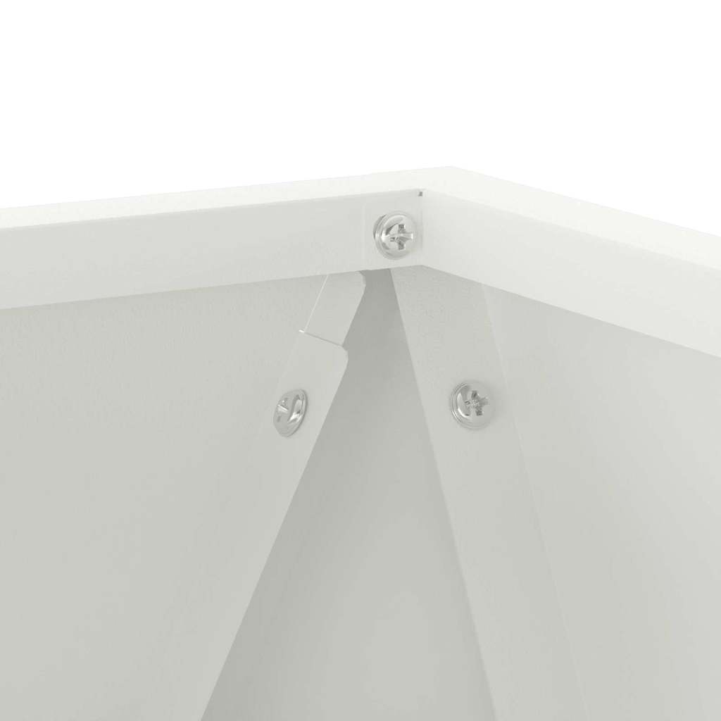 vidaXL Pflanzkübel 2 pcs Weiß 30 x 30 x 30 cm Stahl