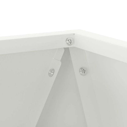 vidaXL Pflanzkübel 2 pcs Weiß 30 x 30 x 30 cm Stahl