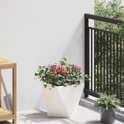 vidaXL Pflanzkübel 2 pcs Weiß 30 x 30 x 30 cm Stahl