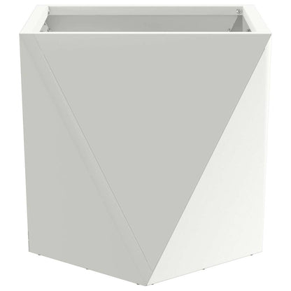 vidaXL Pflanzkübel 2 pcs Weiß 30 x 30 x 30 cm Stahl