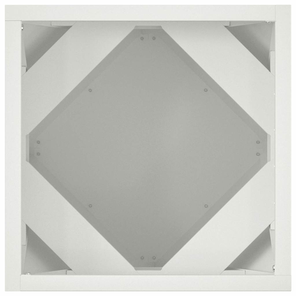 vidaXL Pflanzkübel 2 pcs Weiß 30 x 30 x 30 cm Stahl
