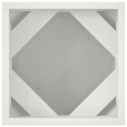 vidaXL Pflanzkübel 2 pcs Weiß 30 x 30 x 30 cm Stahl