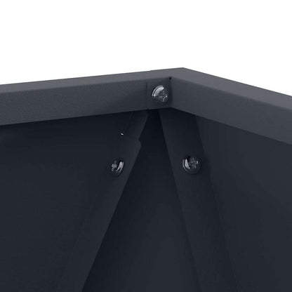 Pflanzkübel 2 pcs Anthrazit 30 x 30 x 30 cm Stahl