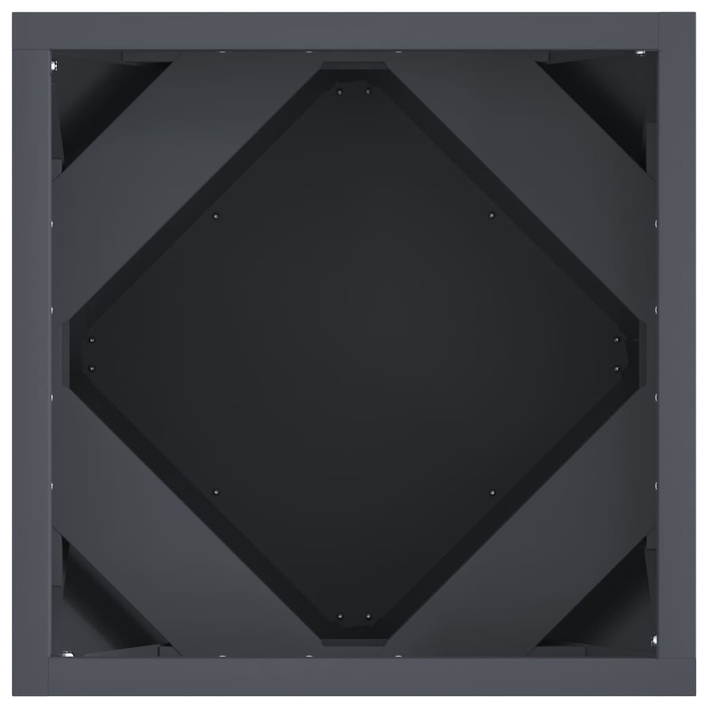 Pflanzkübel 2 pcs Anthrazit 30 x 30 x 30 cm Stahl