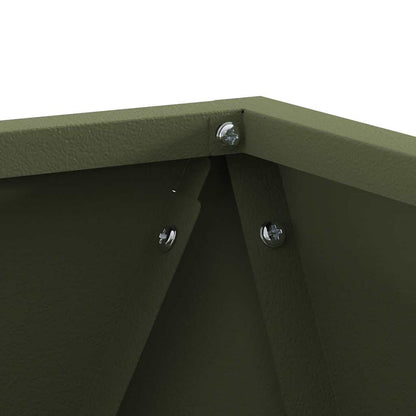 vidaXL Pflanzkübel Olive Grün 30 x 30 x 30 cm Stahl