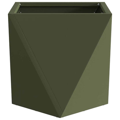 vidaXL Pflanzkübel Olive Grün 30 x 30 x 30 cm Stahl