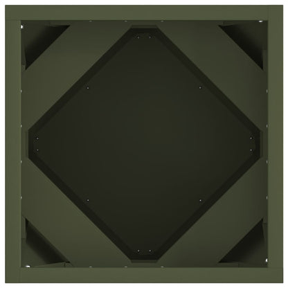 vidaXL Pflanzkübel Olive Grün 30 x 30 x 30 cm Stahl