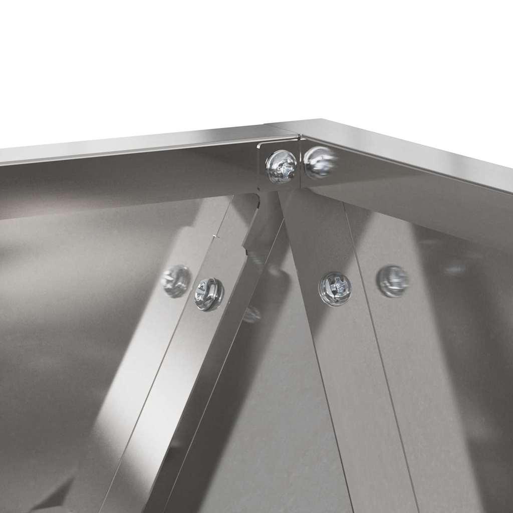 Pflanzkübel Silber 30 x 30 x 30 cm Edelstahl