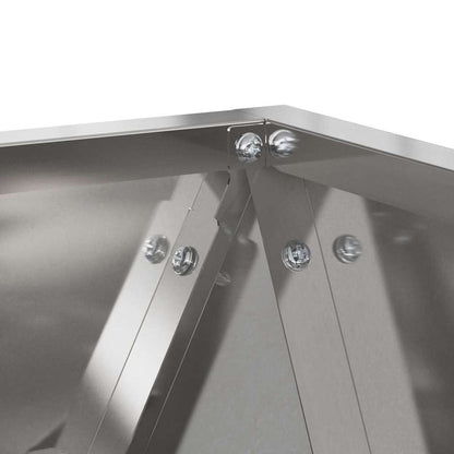 vidaXL Pflanzkübel 2 pcs Silber 30 x 30 x 30 cm Edelstahl