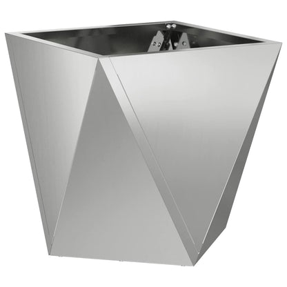 vidaXL Pflanzkübel Silber 30 x 30 x 30 cm Verzinkter Stahl