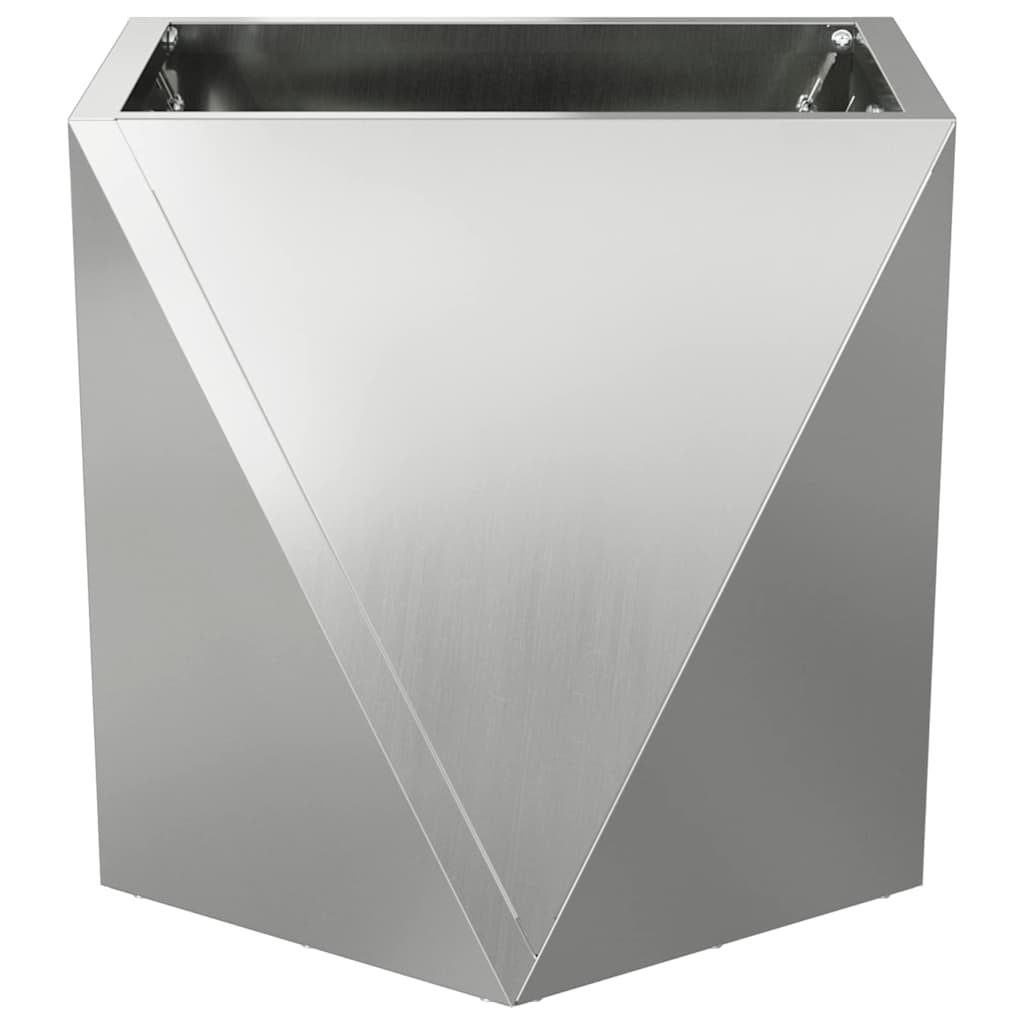 vidaXL Pflanzkübel Silber 30 x 30 x 30 cm Verzinkter Stahl