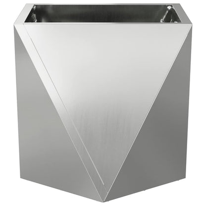 vidaXL Pflanzkübel Silber 30 x 30 x 30 cm Verzinkter Stahl