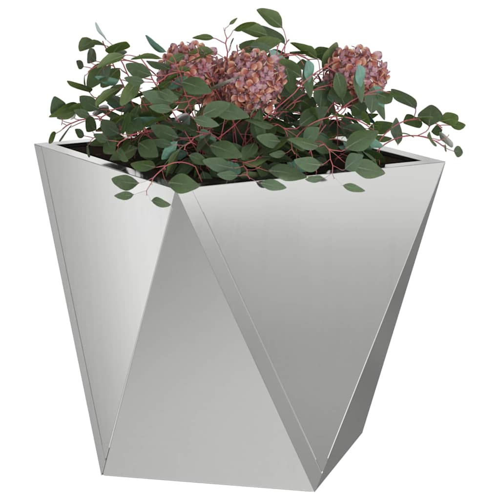 vidaXL Pflanzkübel Silber 30 x 30 x 30 cm Verzinkter Stahl