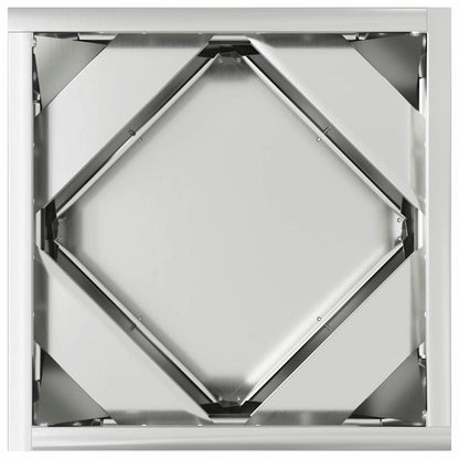vidaXL Pflanzkübel Silber 30 x 30 x 30 cm Verzinkter Stahl
