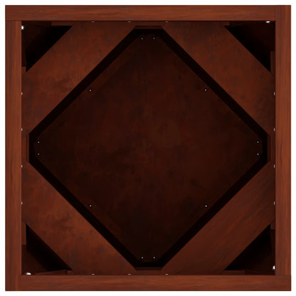 vidaXL Pflanzkübel Rostig 30 x 30 x 30 cm Wetterfeststahl