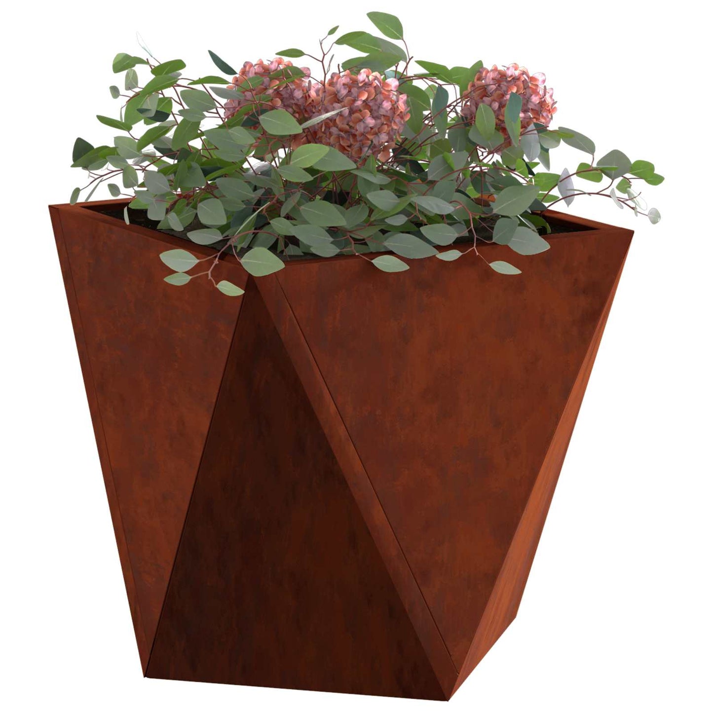 vidaXL Pflanzkübel 2 pcs Rostig 30 x 30 x 30 cm Wetterfeststahl
