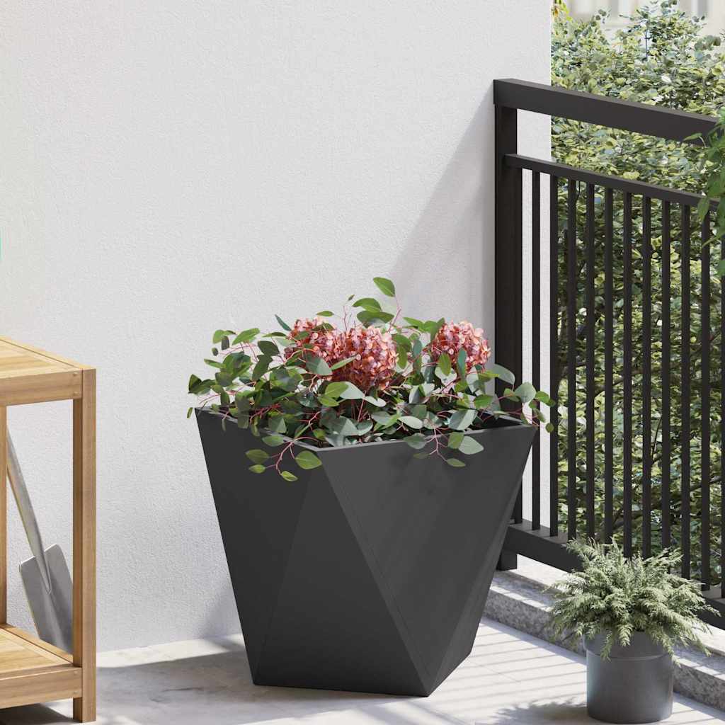 vidaXL Pflanzkübel Schwarz 40 x 40 x 40 cm Stahl