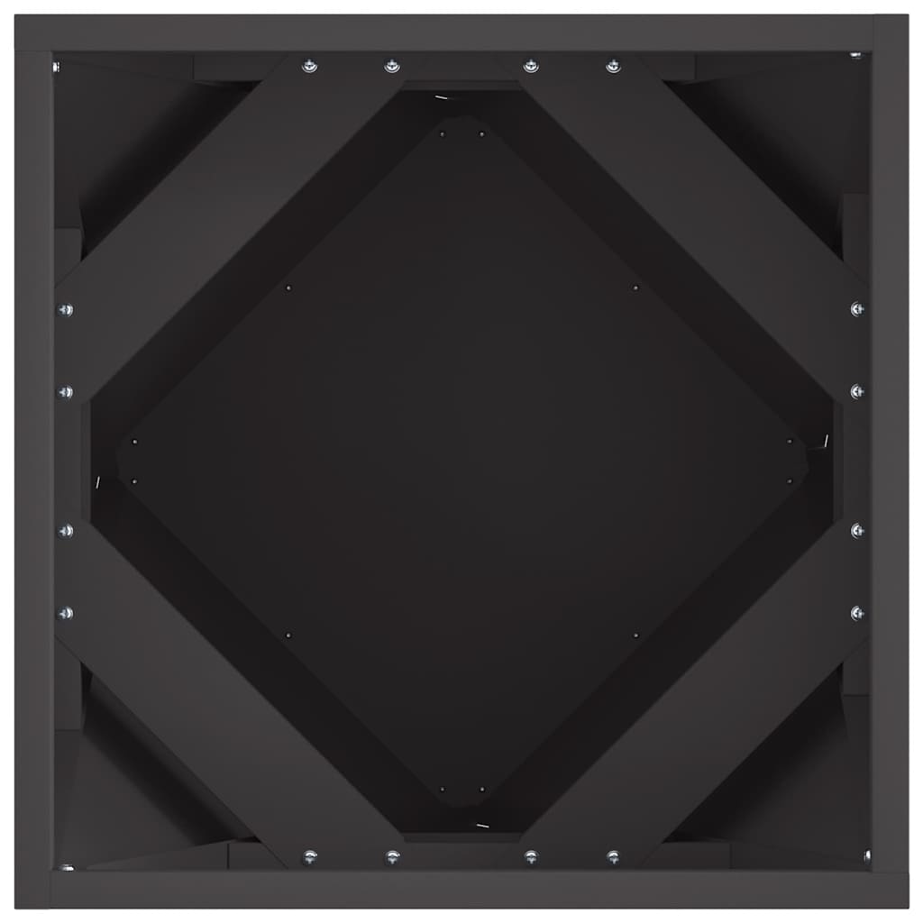 vidaXL Pflanzkübel 2 pcs Schwarz 40 x 40 x 40 cm Stahl