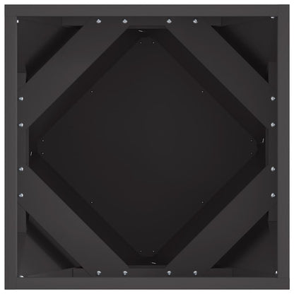 vidaXL Pflanzkübel 2 pcs Schwarz 40 x 40 x 40 cm Stahl