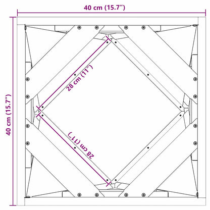 Pflanzkübel Weiß 40 x 40 x 40 cm Stahl