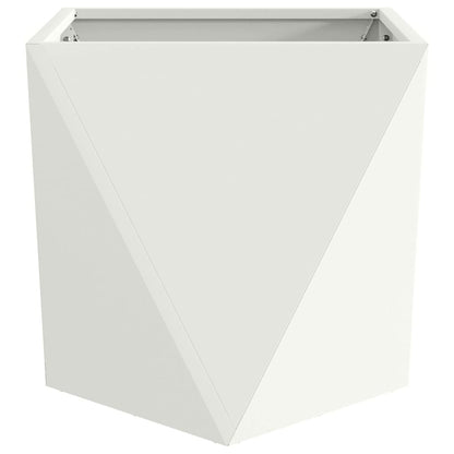 vidaXL Pflanzkübel 2 pcs Weiß 40 x 40 x 40 cm Stahl