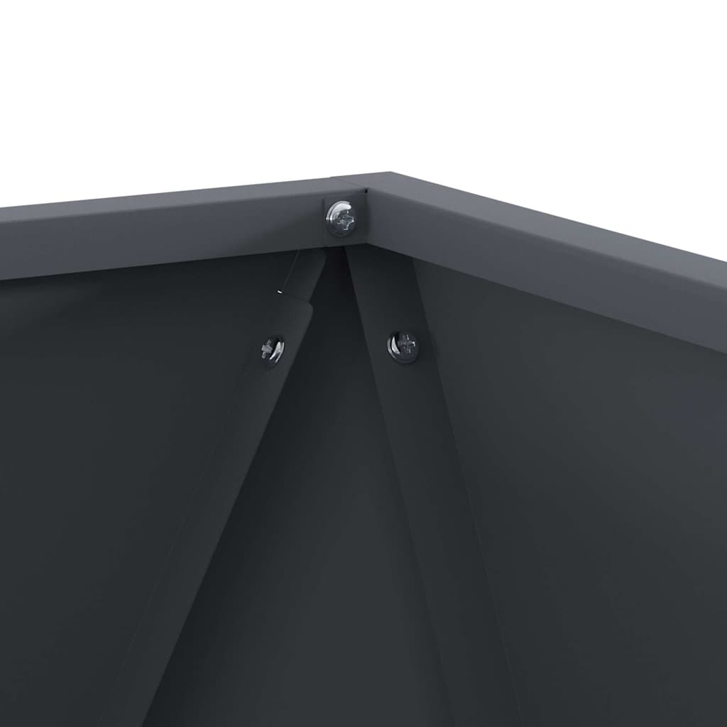 Pflanzkübel Anthrazit 40 x 40 x 40 cm Stahl