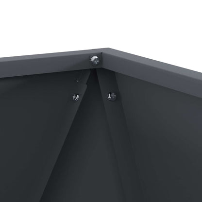 Pflanzkübel Anthrazit 40 x 40 x 40 cm Stahl