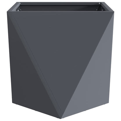 vidaXL Pflanzkübel 2 pcs Anthrazit 40 x 40 x 40 cm Stahl
