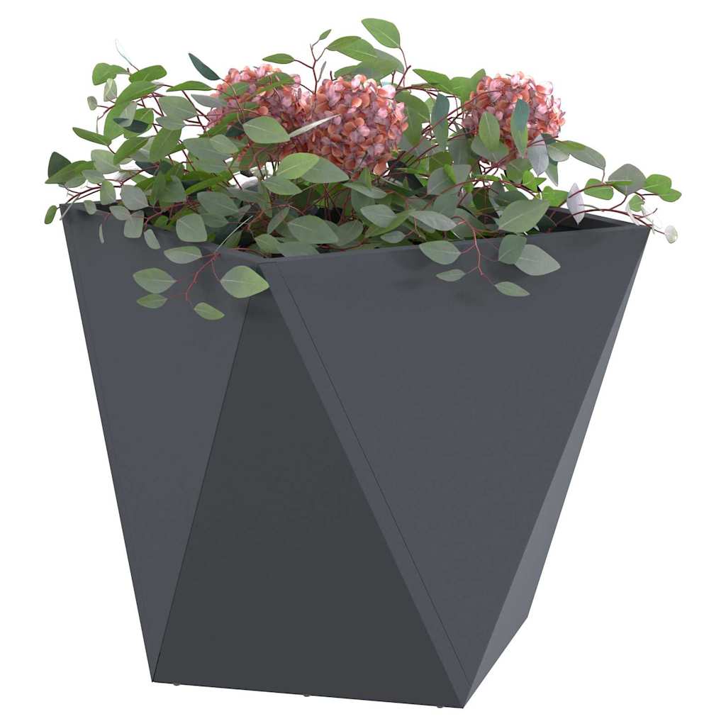 vidaXL Pflanzkübel 2 pcs Anthrazit 40 x 40 x 40 cm Stahl