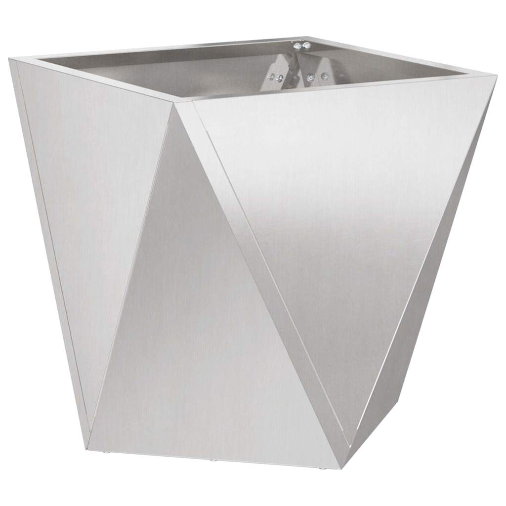 vidaXL Pflanzkübel Silber 40 x 40 x 40 cm Edelstahl